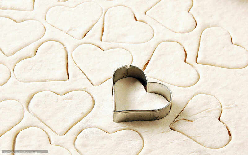 Heart-shaped Dough Cutouts — White