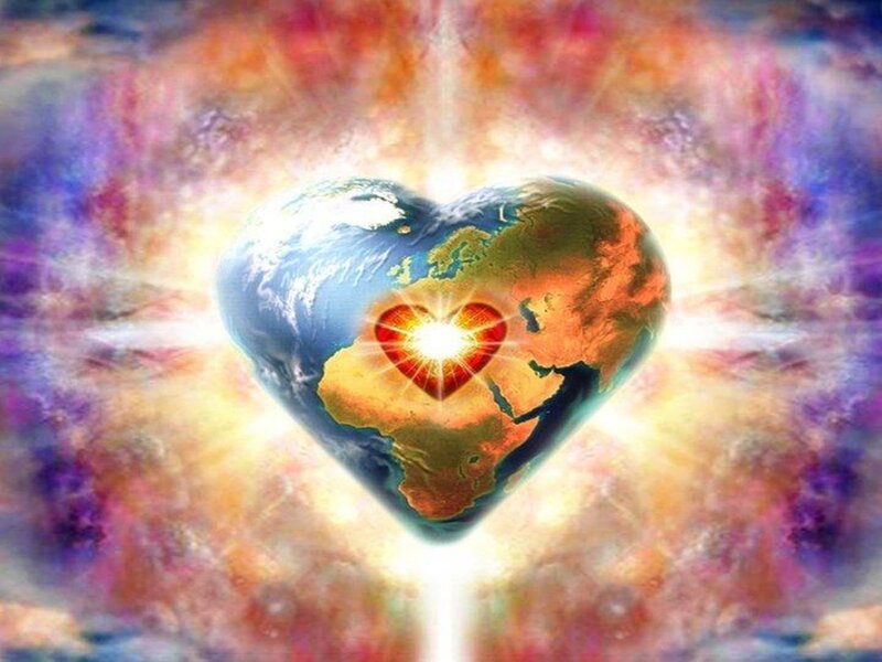 Heart-shaped Earth — Blue, Spiritual