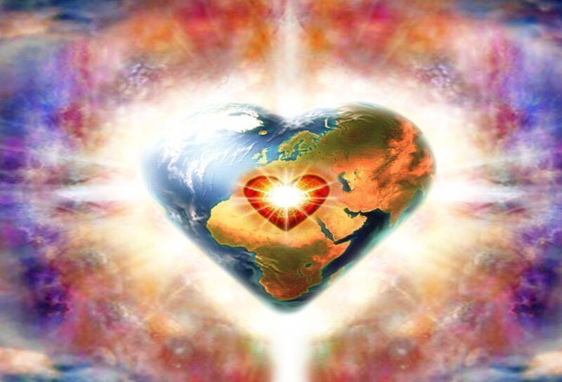 Heart-shaped Earth — White