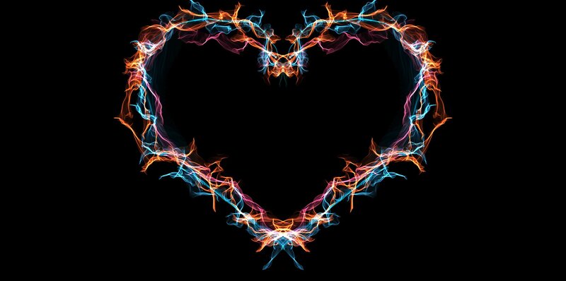 heart shaped energy waves
