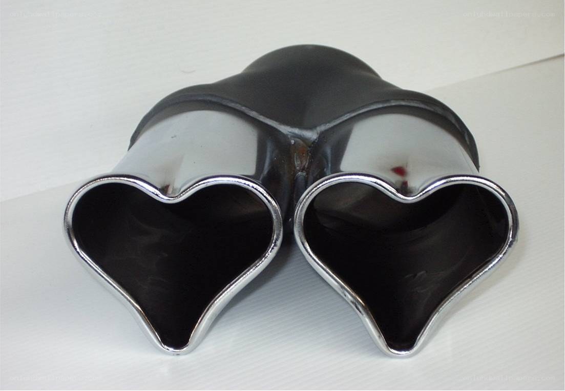 heart-shaped exhaust tips