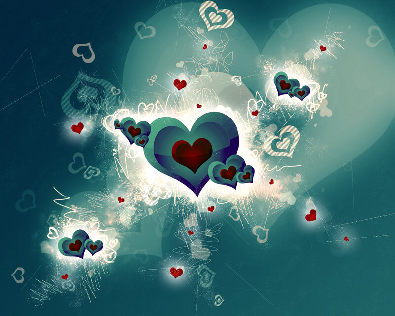 Heart-shaped Explosion — Teal