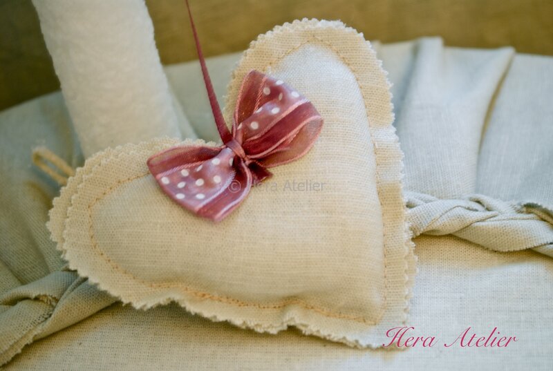 Heart-shaped Fabric Pouch