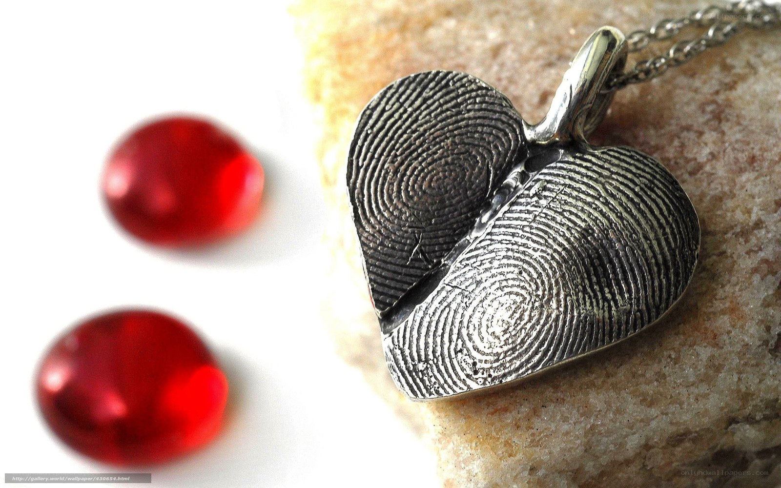 heart-shaped fingerprint pendant