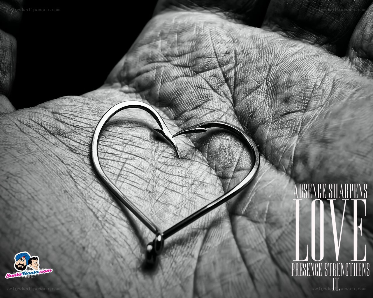 Heart-shaped fishing hook
