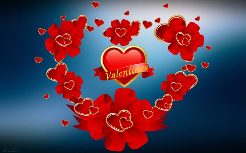 Heart-shaped Floral Arrangement — Red, Festive