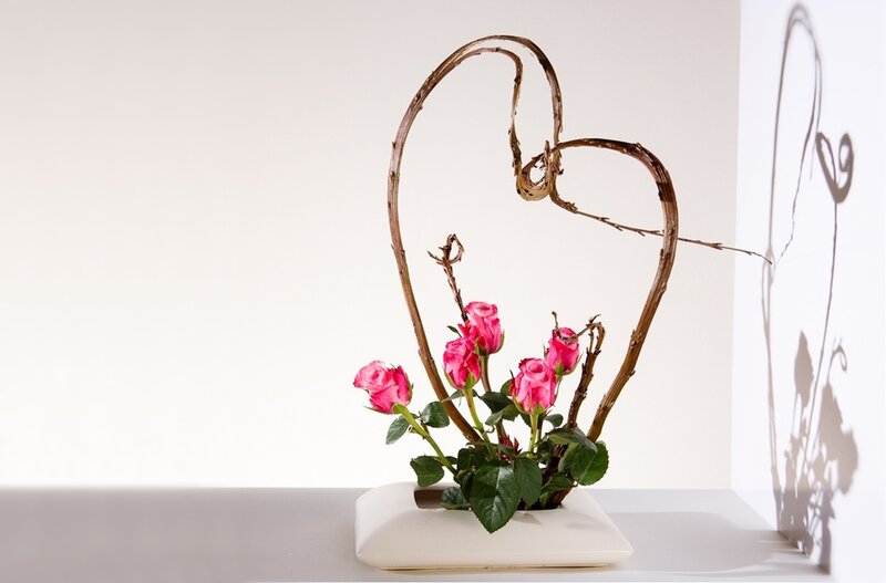 Heart-shaped Floral Arrangement — White