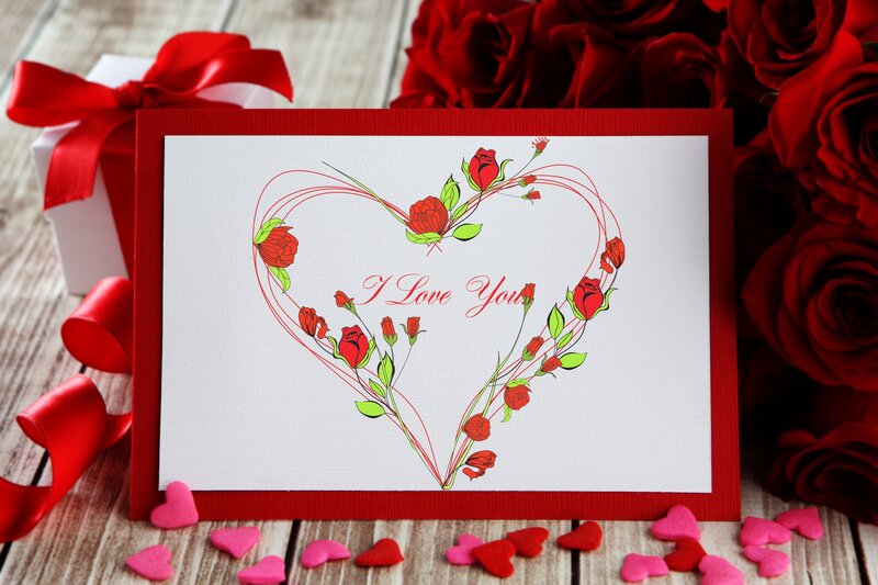 Heart-shaped Floral Card
