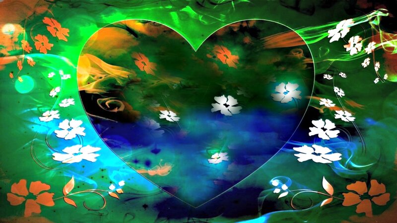 Heart-shaped Floral Design — Green