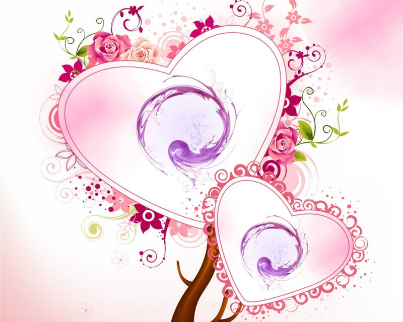 Heart-shaped Floral Design — Pink, Romantic