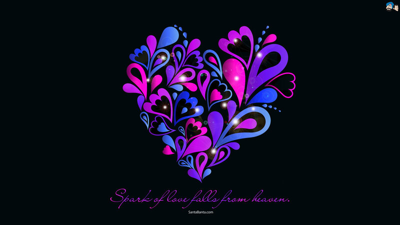 Heart-shaped Floral Design — Purple