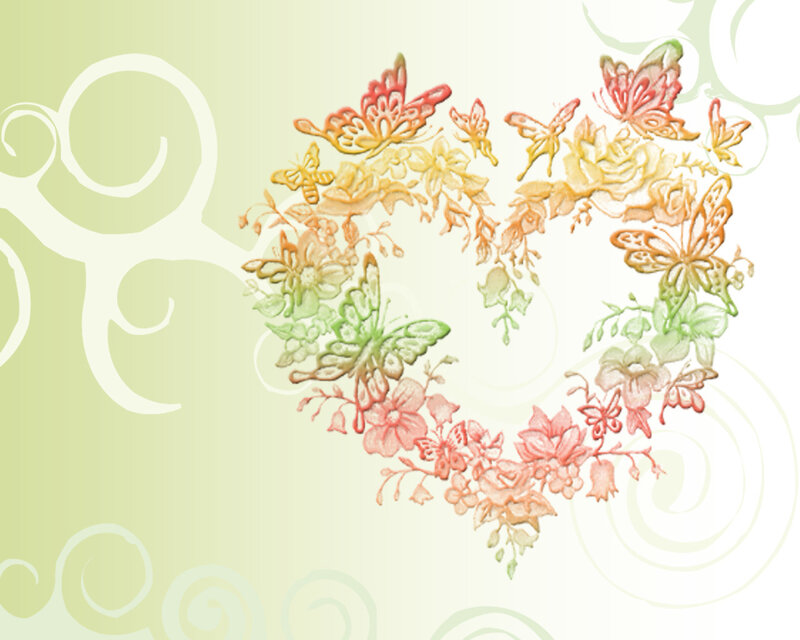 heart-shaped floral wreath