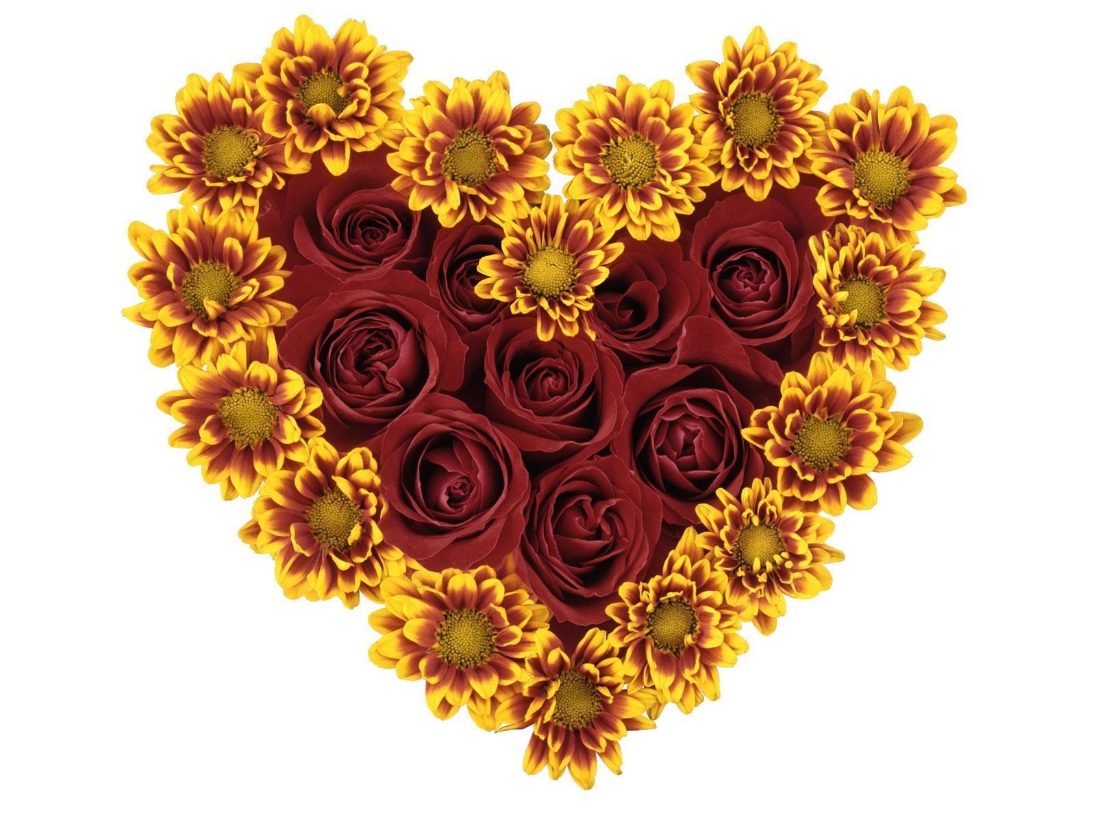 heart-shaped flower arrangement