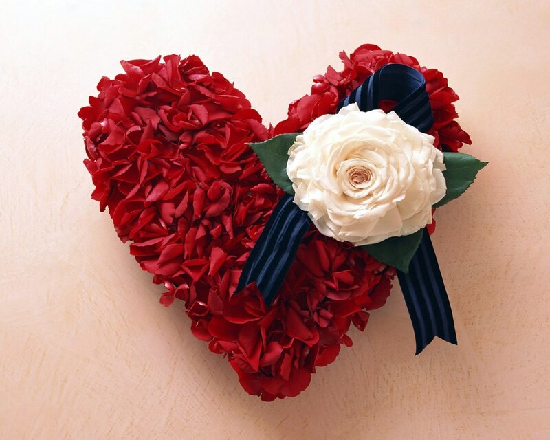 Heart-shaped flower arrangement