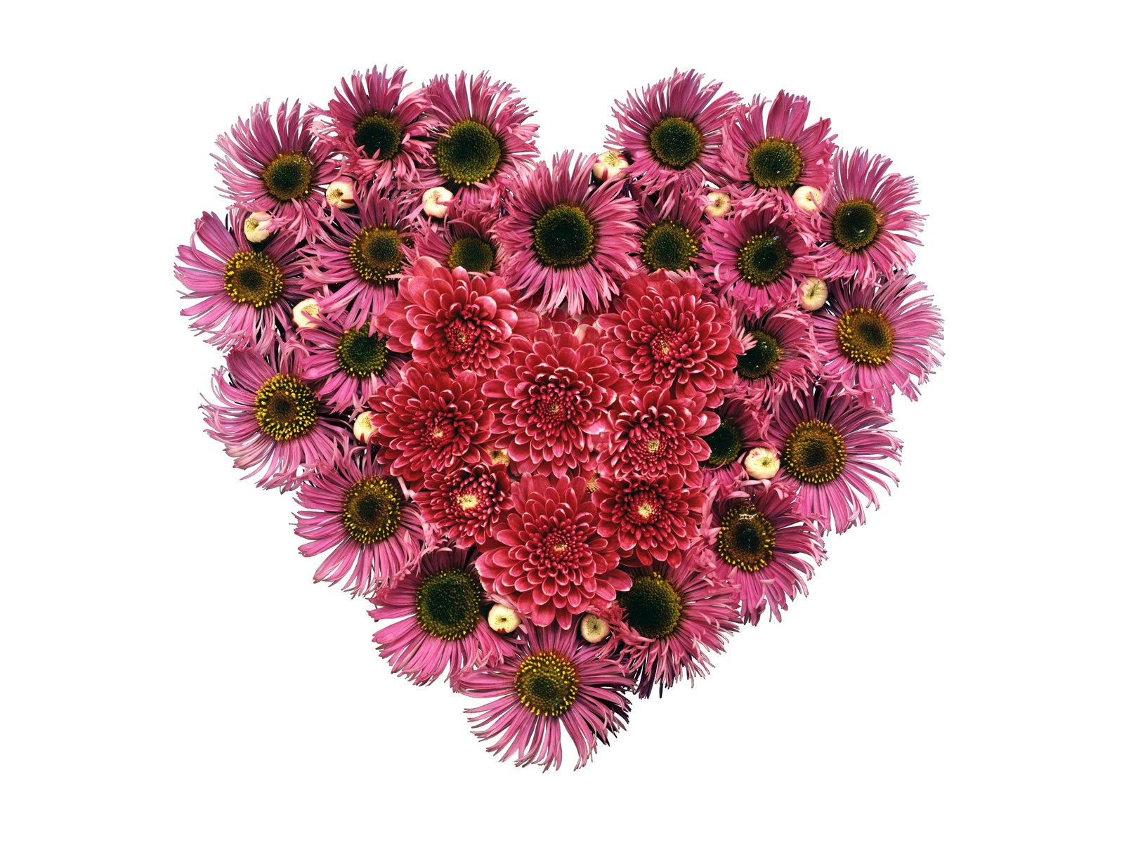 heart-shaped flower arrangement