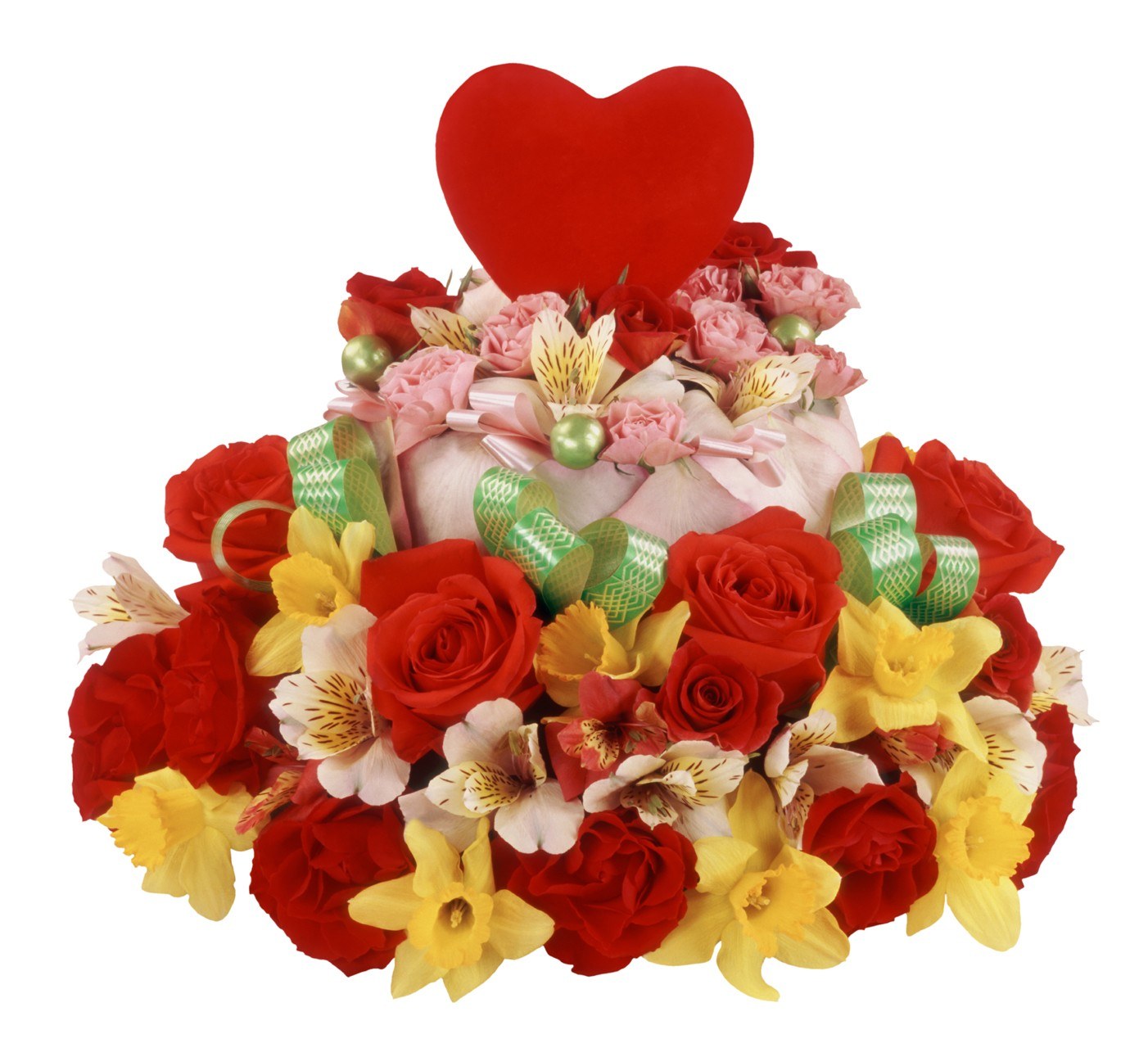 heart-shaped flower arrangement