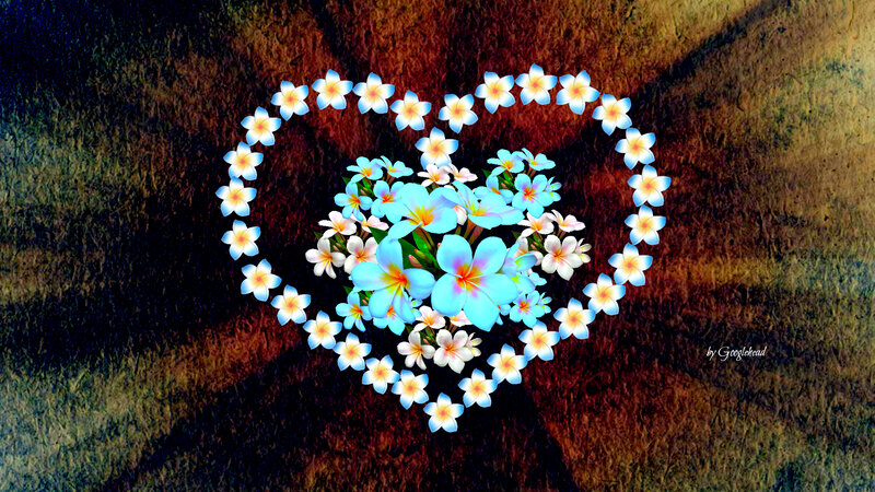 Heart-shaped Flower Arrangement — Blue, Calm