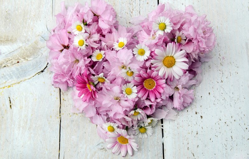 Heart-shaped Flower Arrangement — Pink, Calm, Spring