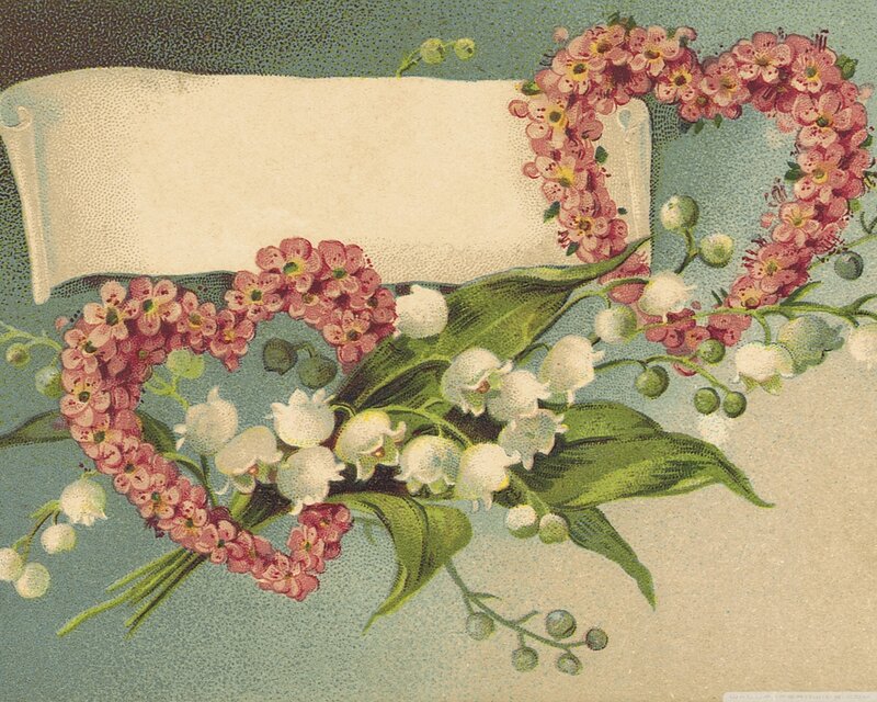 Heart-shaped Flower Arrangement — Pink, Romantic, Illustration, Flowers