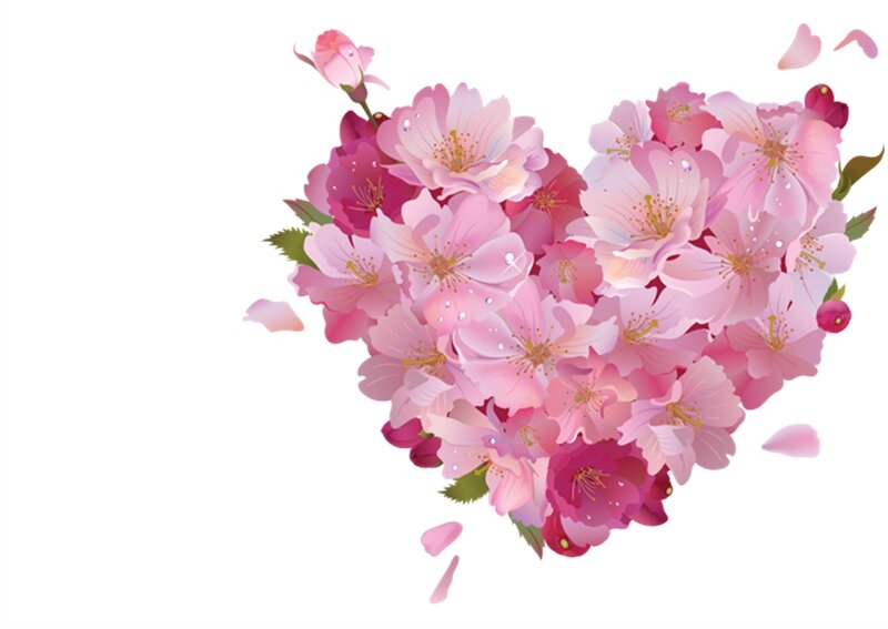 Heart-shaped Flower Arrangement — Pink, Romantic, Spring