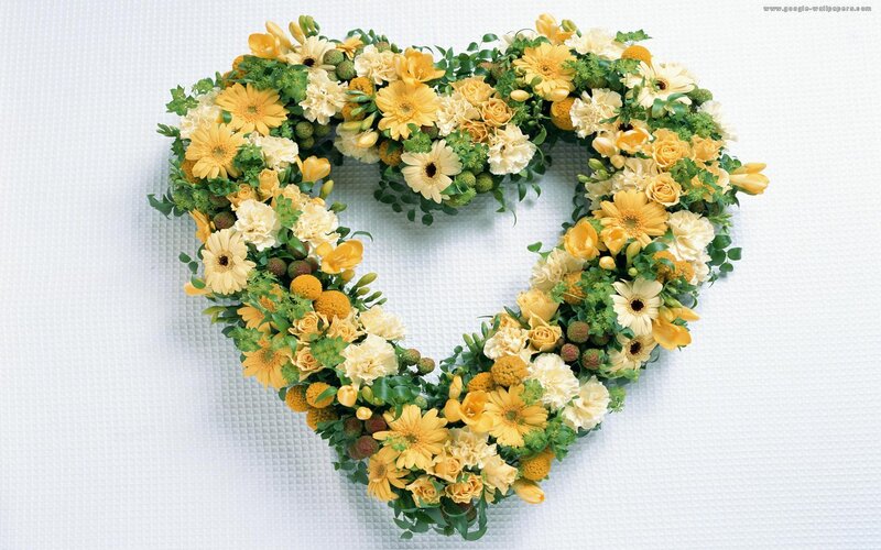 Heart-shaped Flower Arrangement — Yellow