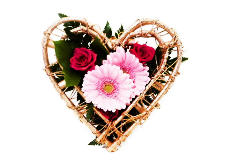 Heart-shaped Flower Basket