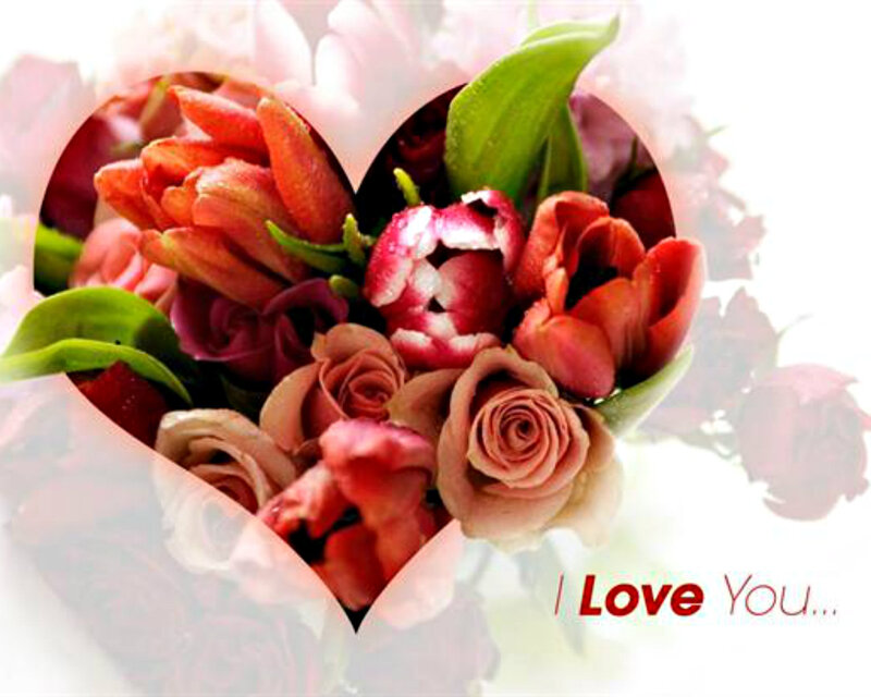 Heart-shaped Flower Bouquet — Pink, Romantic