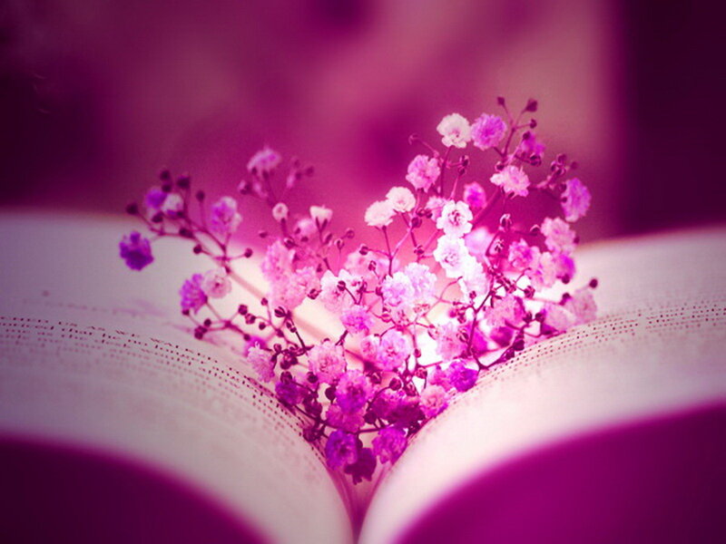 Heart-shaped Flowers on Book