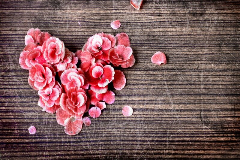 Heart-shaped Flowers — Pink, Calm