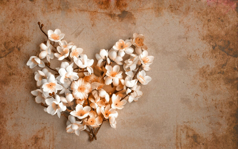 Heart-shaped Flowers — White, Calm