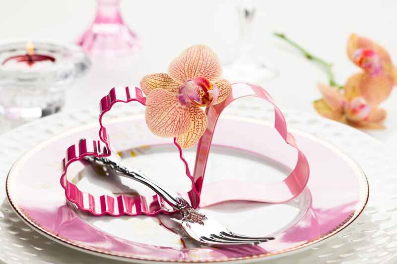 Heart-shaped Fork on Plate