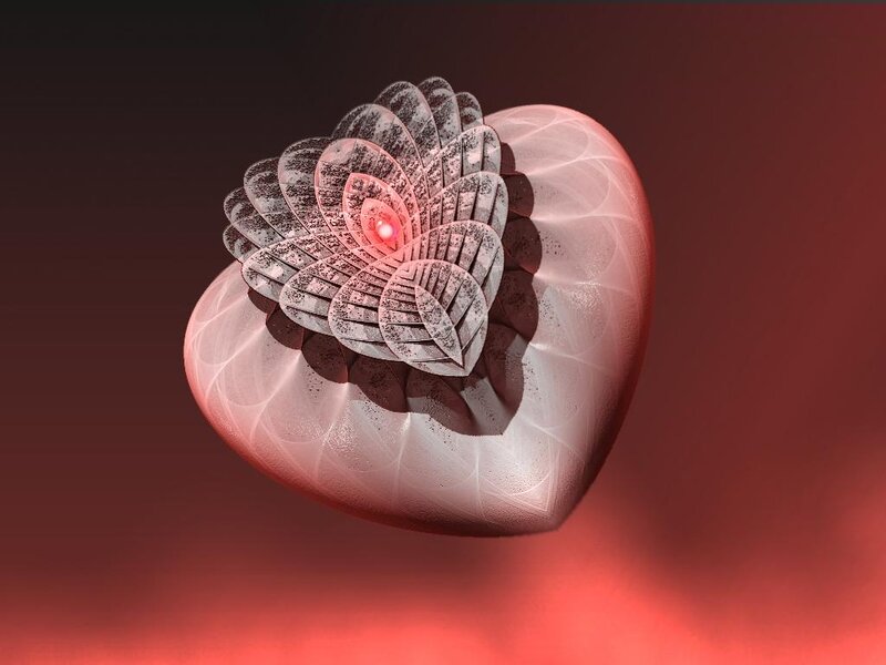 Heart-shaped Fractal Flower