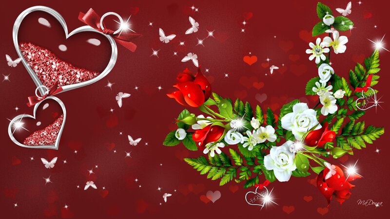 Heart-shaped Frame with Flowers