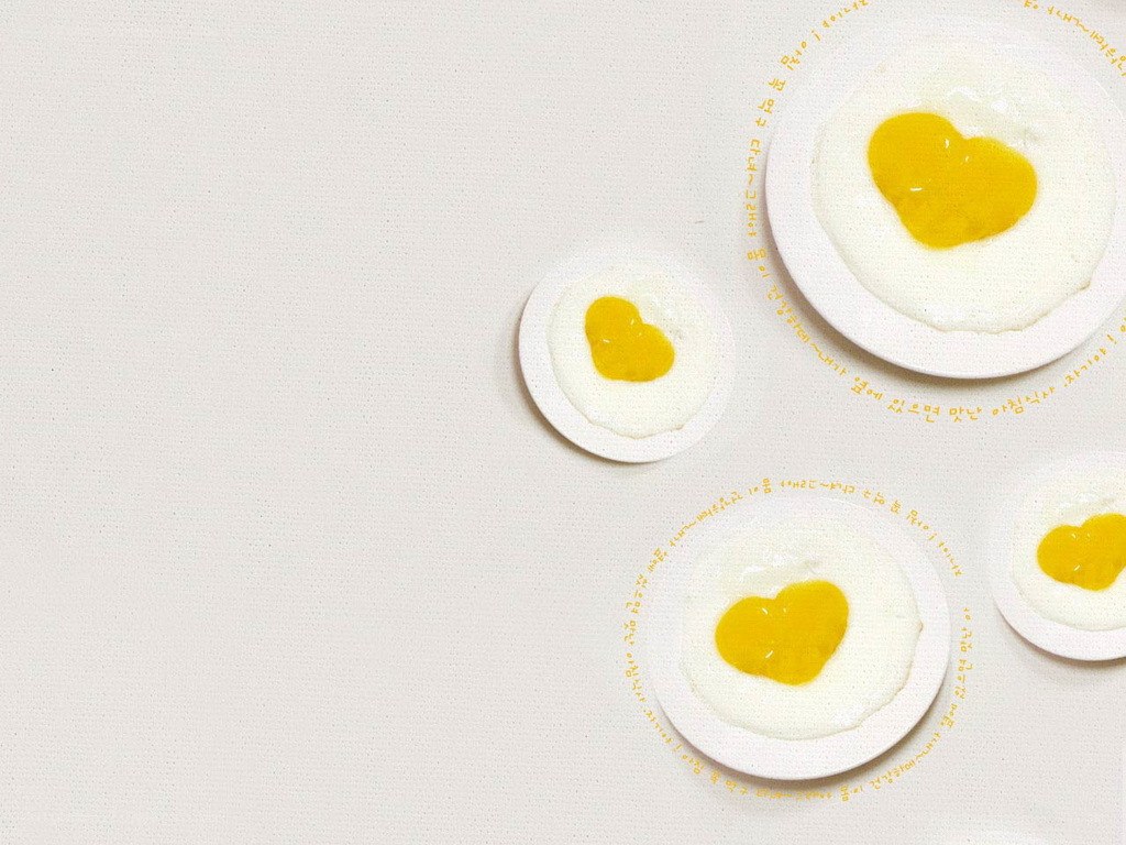 heart-shaped fried eggs