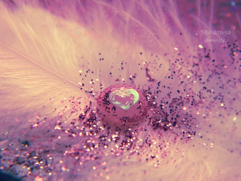 Heart-shaped Gem on Feather