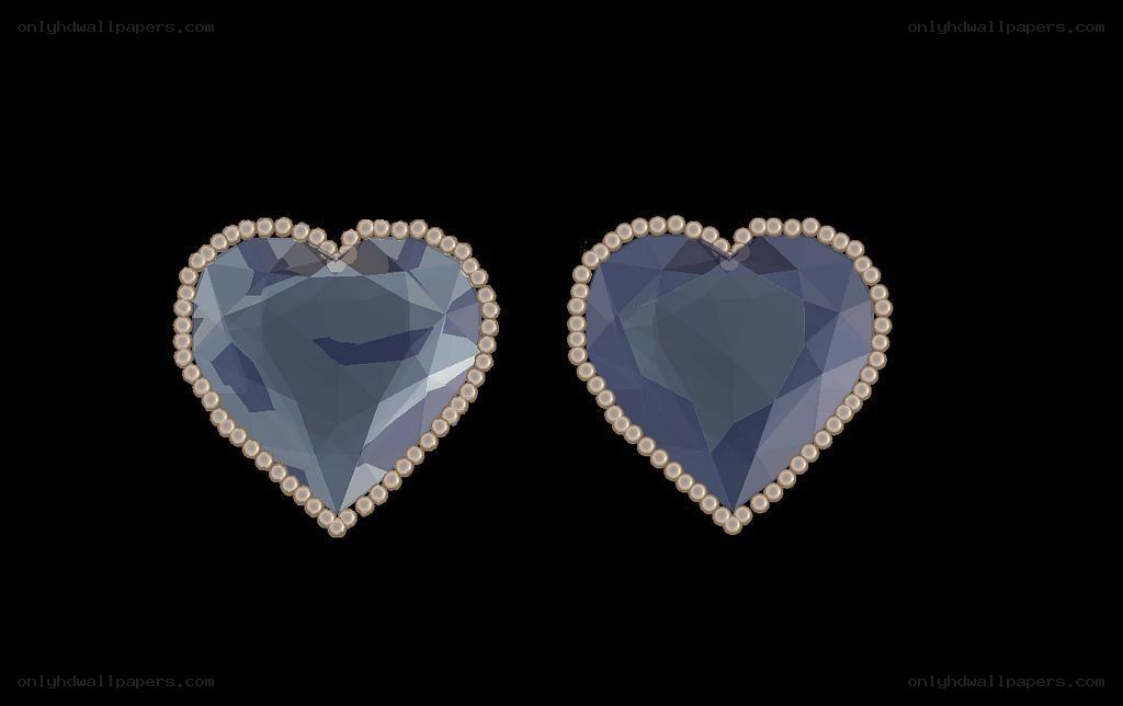 heart-shaped gemstone earrings