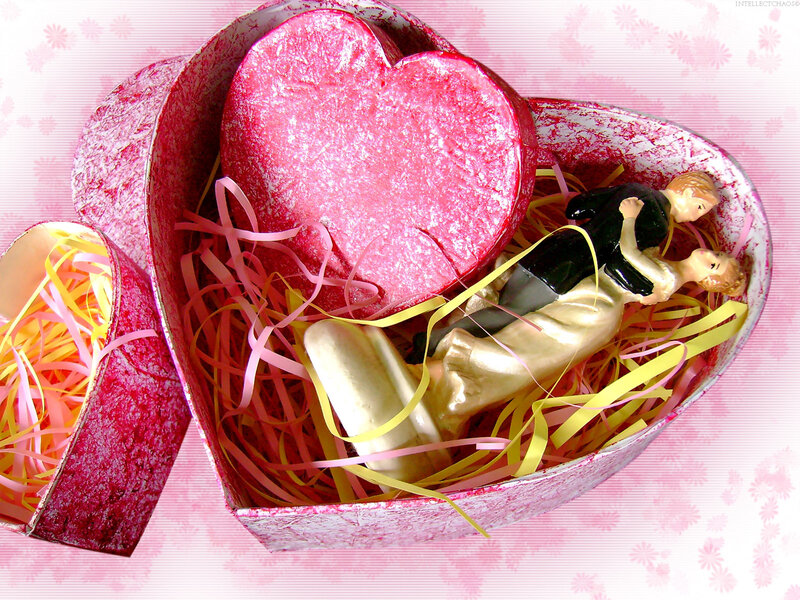 Heart-shaped Gift Box — Pink, Romantic, Photograph