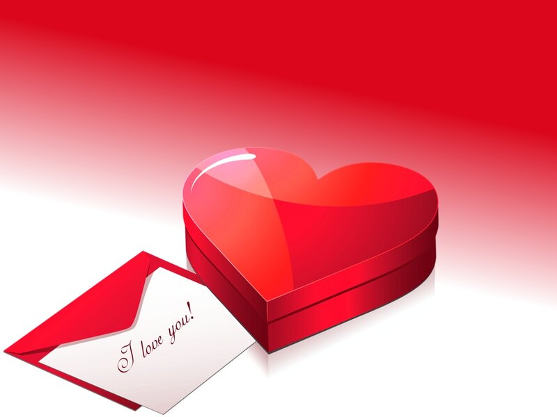 Heart-shaped Gift Box — Red, Romantic, 3d Render, Envelope