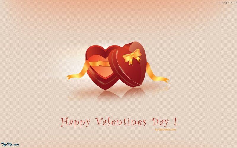 Heart-shaped Gift Box — Red, Romantic, Digital Art, Ribbon, Text