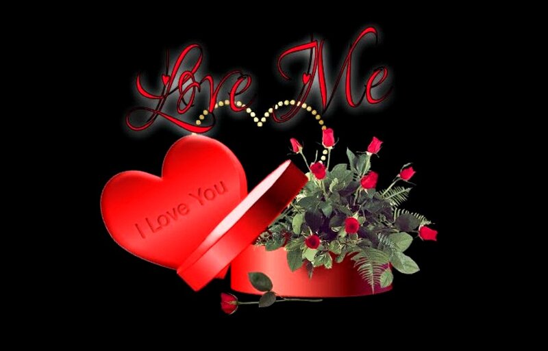 Heart-shaped Gift Box — Red, Romantic, Digital Art