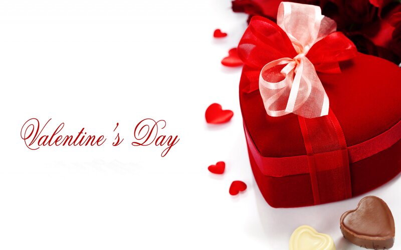Heart-shaped Gift Box — Red, Romantic, Photograph, Chocolates, Roses