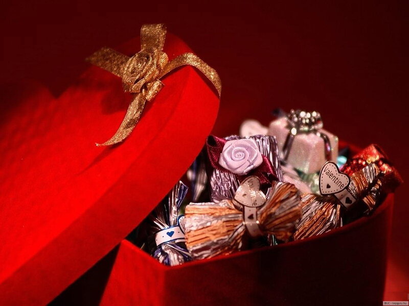Heart-shaped Gift Box — Red, Romantic, Photograph, Chocolates