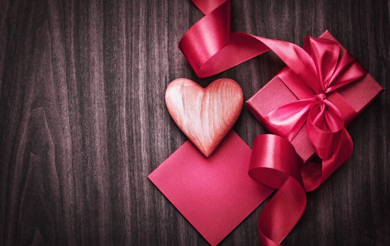 Heart-shaped Gift Box — Red, Romantic, Photograph, Wooden Heart