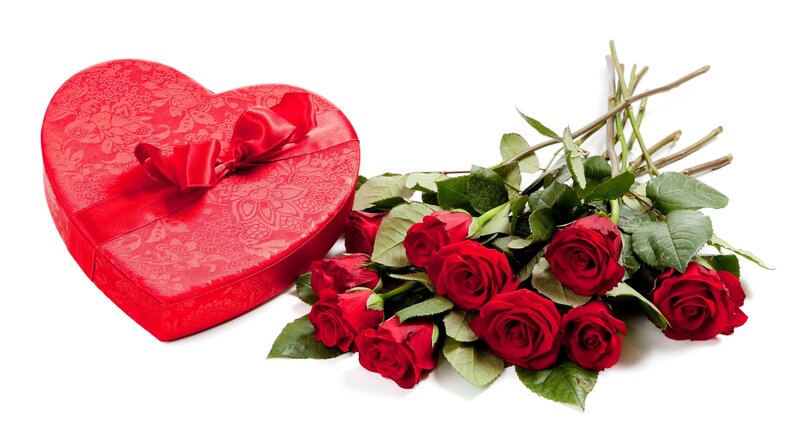 Heart-shaped Gift Box — Red, Romantic