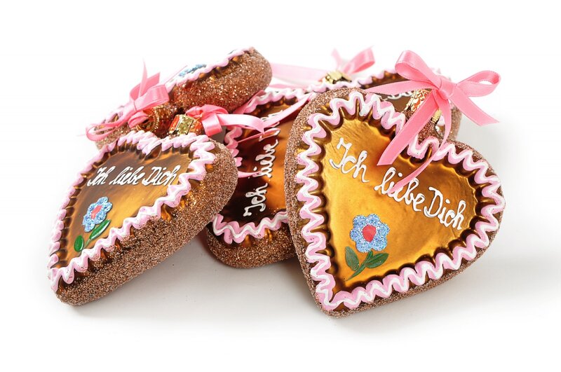Heart-shaped Gingerbread Ornaments