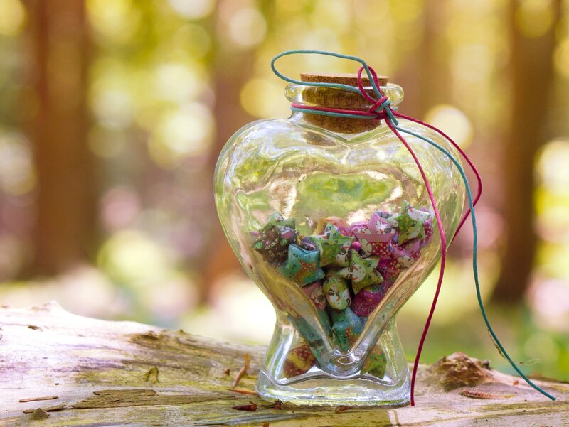 Heart-shaped Glass Jar