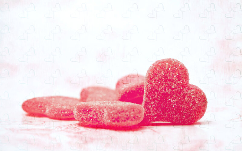 Heart-shaped Gummy Candies — Red