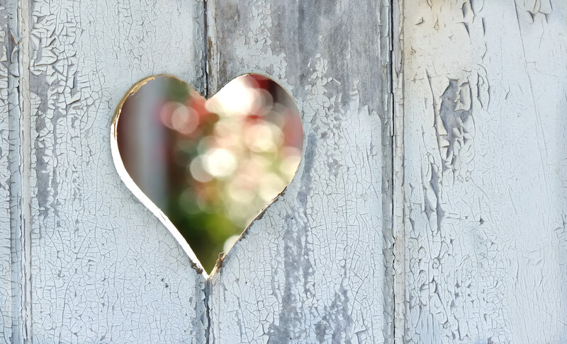 Heart-shaped Hole in Door