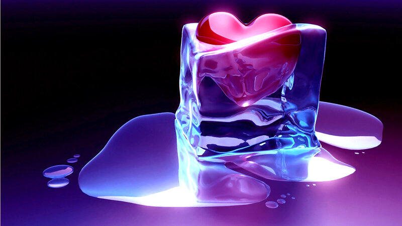 Heart-shaped Ice Cube — Purple