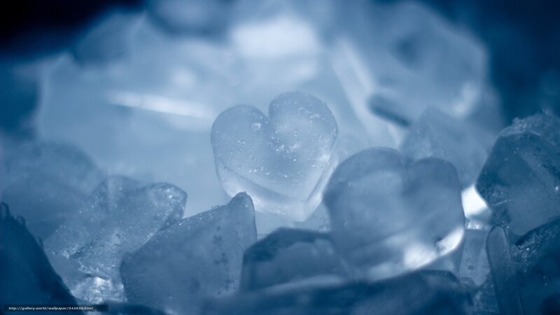 Heart-shaped Ice Cubes — Blue